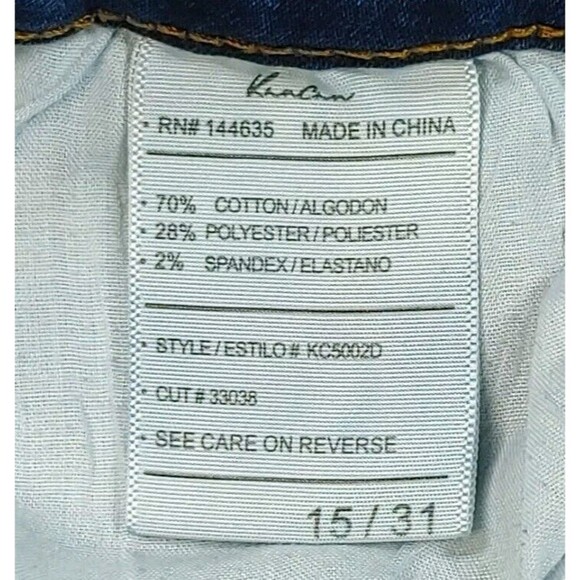 (FLAWS) Kancan Jeans Dark Wash Skinny Fit Dark Wash Stretch Womens Size 15/31 - Picture 14 of 15